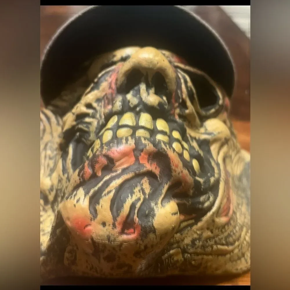 Fun World Monster Mask Halloween Skull Skeleton Baseball Hat Camouflage Scary